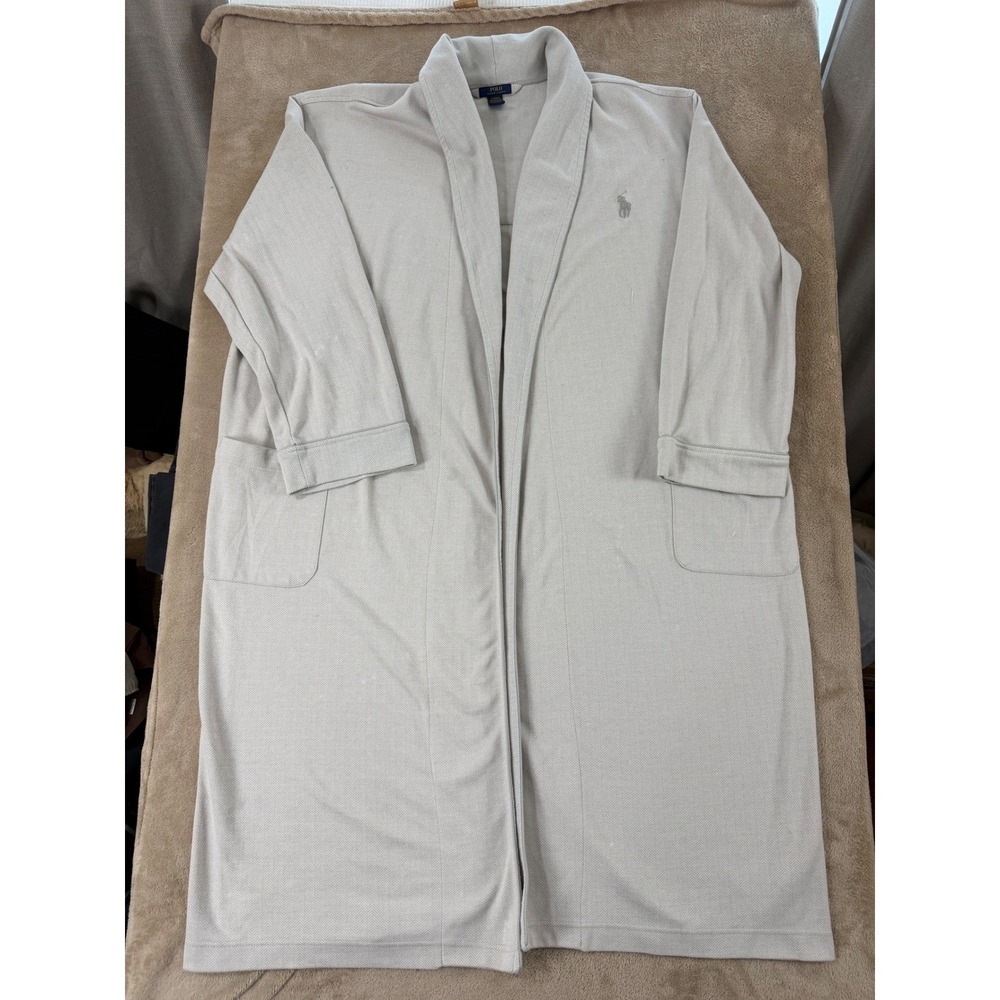 Polo Ralph Lauren Mens Herringbone Robe Mens‎ Size S/M Gray Sleepwear Beltless